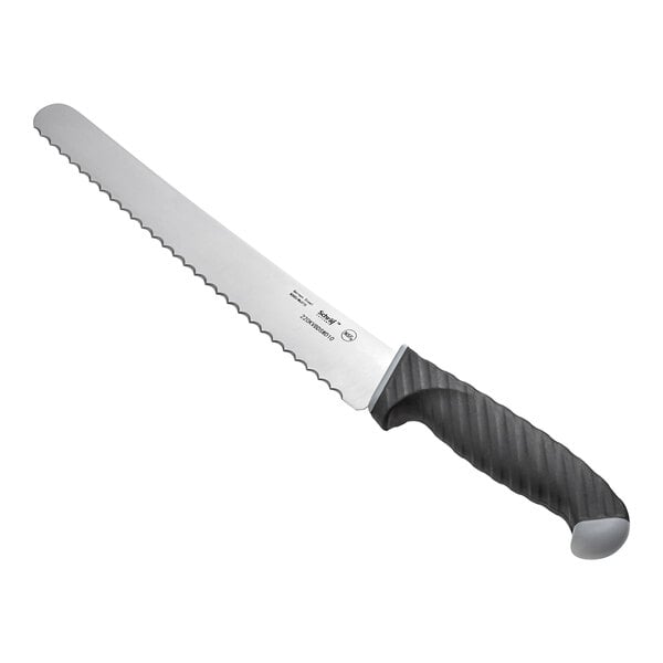 Schraf 10" Serrated Wide Bread Knife w/ TPRgrip Handle – item 220KVBDSWD10