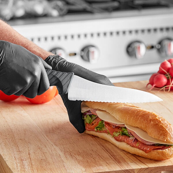 Schraf 8" Serrated Offset Deli Bread Knife w/ TPRgrip Handle – item 220KVBRDOFD8 image 2