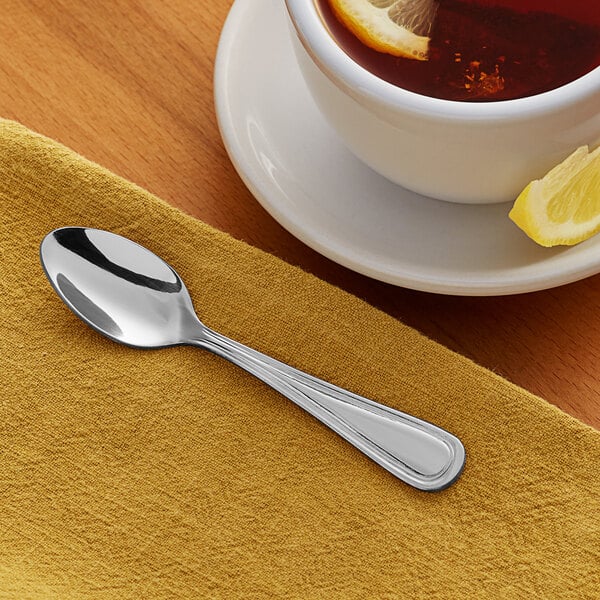 Acopa Edgewood 4 1/4" Heavy Demitasse Spoon – item 267320000 image 2