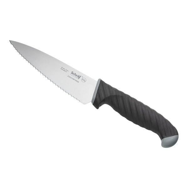 Schraf 6" Serrated Chef Knife w/ TPRgrip Handle – item 220VCHEFSRD6