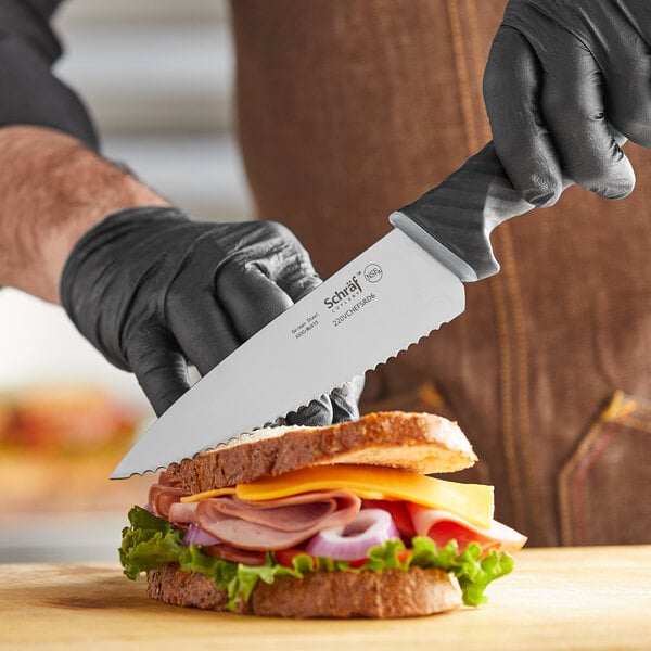 Schraf 6" Serrated Chef Knife w/ TPRgrip Handle – item 220VCHEFSRD6 image 2