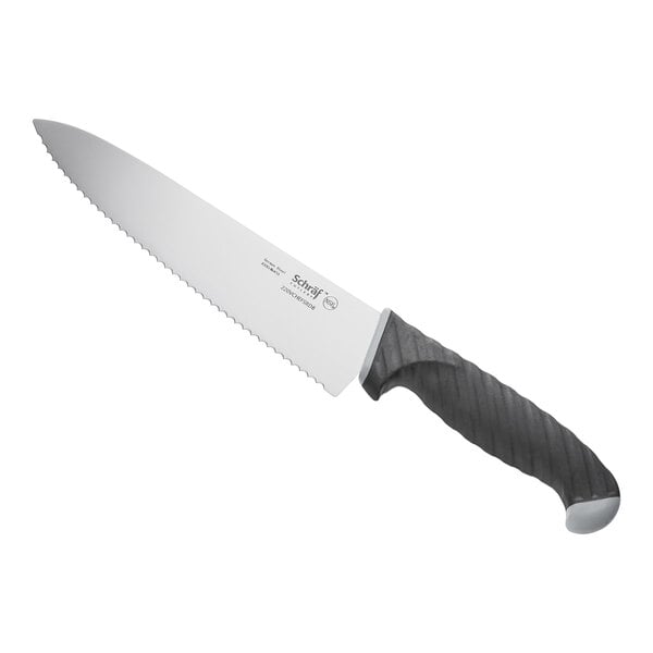 Schraf 8" Serrated Chef Knife w/ TPRgrip Handle – item 220VCHEFSRD8