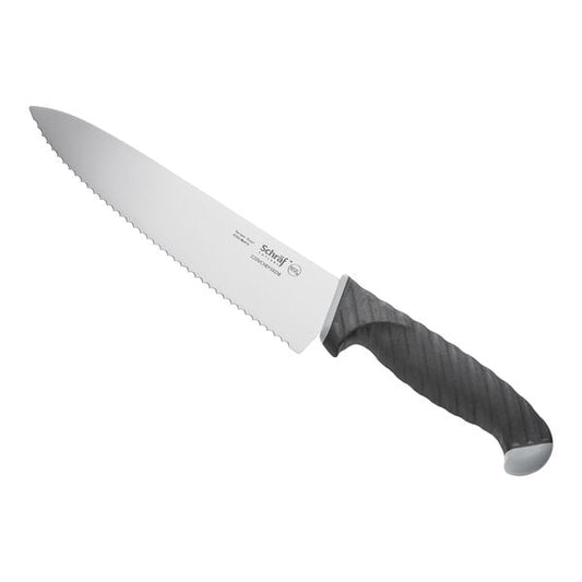 Schraf 8" Serrated Chef Knife w/ TPRgrip Handle – item 220VCHEFSRD8