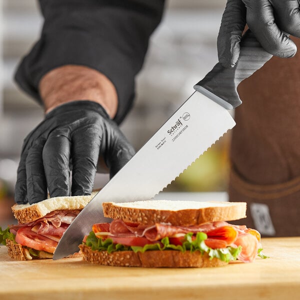 Schraf 8" Serrated Chef Knife w/ TPRgrip Handle – item 220VCHEFSRD8 image 2