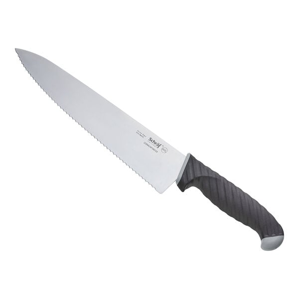 Schraf 10" Serrated Chef Knife w/ TPRgrip Handle – item 220VCHFSRD10