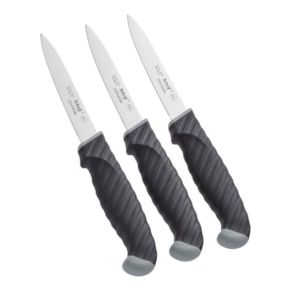 Schraf 4" Smooth Edge Paring Knife Set w/ TPRgrip Handle – item 220VPAR4SM3P