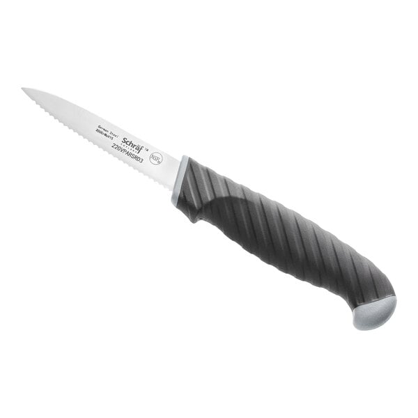Schraf 3" Serrated Paring Knife w/ TPRgrip Handle – item 220VPARSRD3