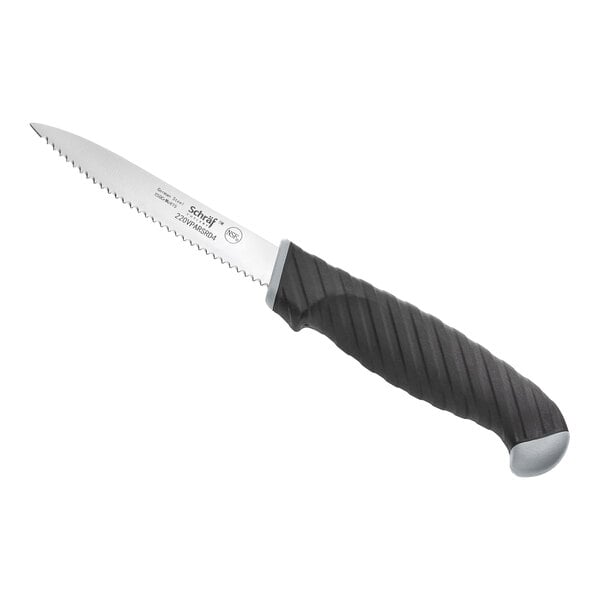 Schraf 4" Serrated Paring Knife w/ TPRgrip Handle – item 220VPARSRD4