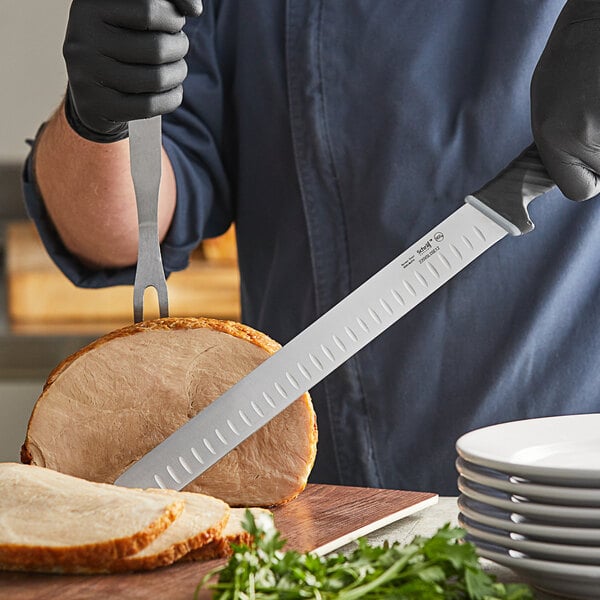 Schraf 12" Granton Edge Slicing Knife w/ TPRgrip Handle – item 220VSLCGE12 image 2