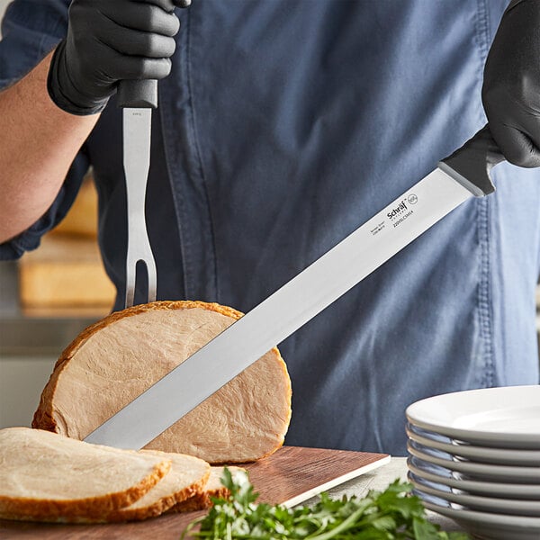 Schraf 14" Smooth Edge Slicing Knife w/ TPRgrip Handle – item 220VSLCSM14 image 2