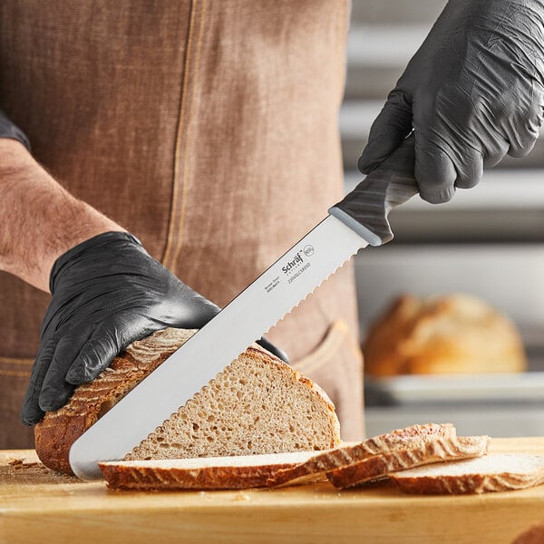 Schraf 10" Serrated Slicing Knife w/ TPRgrip Handle – item 220VSLCSRD10 image 2