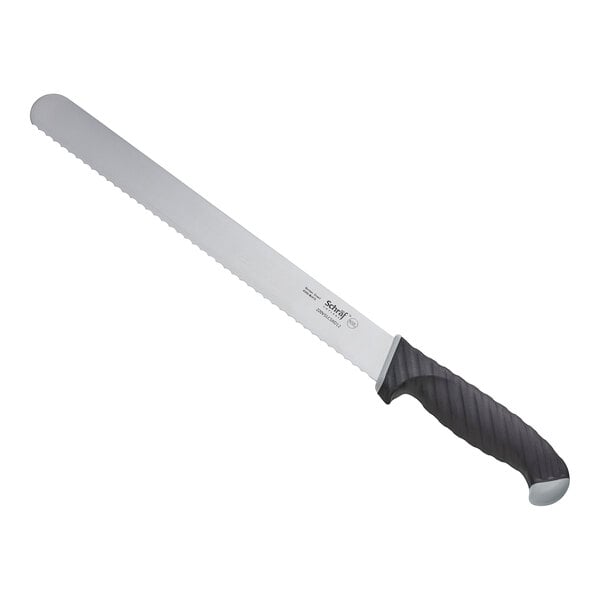 Schraf 12" Serrated Slicing Knife w/ TPRgrip Handle – item 220VSLCSRD12