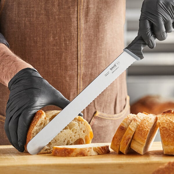 Schraf 12" Serrated Slicing Knife w/ TPRgrip Handle – item 220VSLCSRD12 image 2