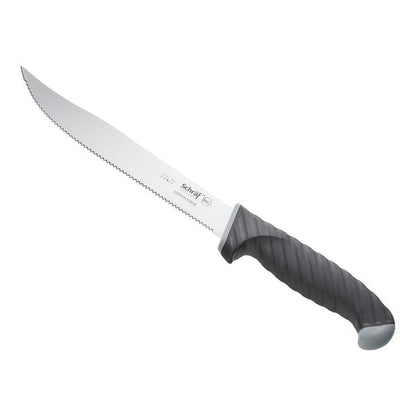 Schraf 8" Serrated Utility Knife w/ TPRgrip Handle – item 220VUTLYSRD8