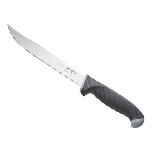Schraf 8" Serrated Utility Knife w/ TPRgrip Handle – item 220VUTLYSRD8