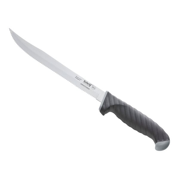 Schraf 9" Serrated Utility Knife w/ TPRgrip Handle – item 220VUTLYSRD9