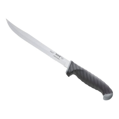 Schraf 9" Serrated Utility Knife w/ TPRgrip Handle – item 220VUTLYSRD9