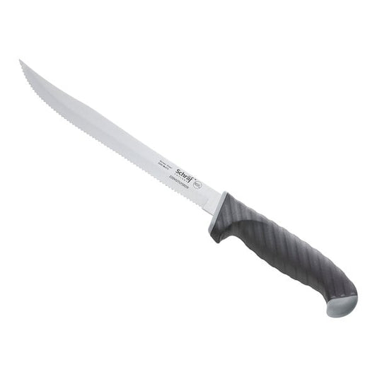 Schraf 9" Serrated Utility Knife w/ TPRgrip Handle – item 220VUTLYSRD9
