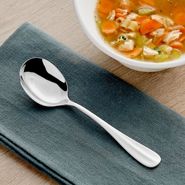 Acopa Benson 6 11/16" Heavy Bouillon Spoon – item 267330002 image 2