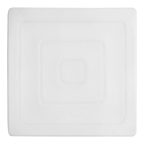 Acopa 12" Square Bright White Porcelain Flat Serving Plate – item 303FPS12BW image 2