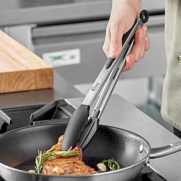 Choice 12" Locking Tongs w/ Black Non-Slip Grip Handle – item 407SCUT12 image 2