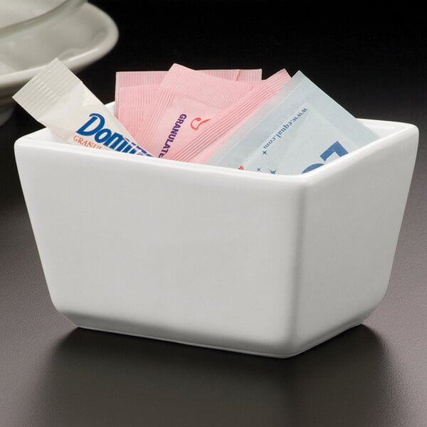American Metalcraft 1/2" x 2 1/2" Porcelain Sugar Caddy – item 124SPP326