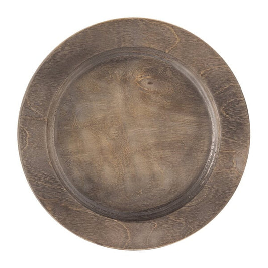 Lodge U5RP 9 1/2" Round Wood Underliner w/ Walnut Finish – item 530U5RP