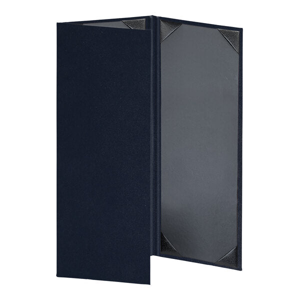 H. Risch, Inc. Oakmont 4 Menu Cover w/ Album Style Corners – item 759OM3V41BLU
