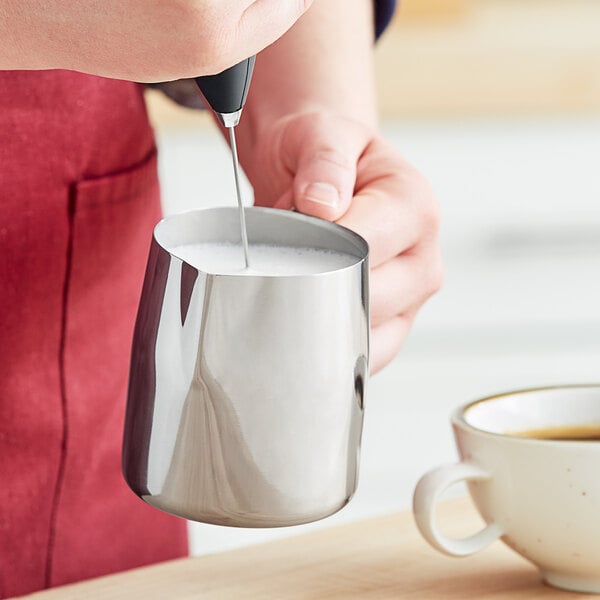 Tablecraft 14 oz. Mirror-Finished Frothing Pitcher – item 8082014 image 2