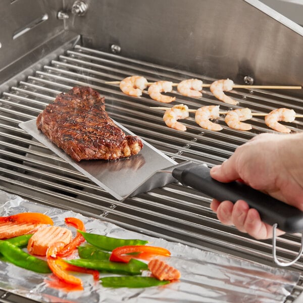 Backyard Pro 9" x 4" High Heat Solid Turner w/ Black Handle – item 554TRNSD94 image 2