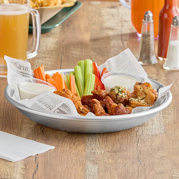 Choice 12" x 2" Aluminum Serving Bowl, 80 oz. – item 176SFD12TRY
