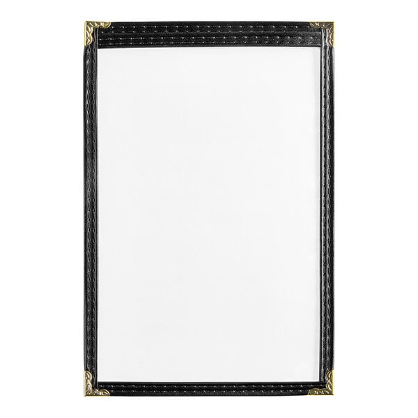 H. Menu Cover w/ Gold Decorative Corners and Gloss Finish – item 759TES4AG57