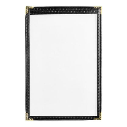 H. Menu Cover w/ Gold Decorative Corners and Gloss Finish – item 759TES4AG57