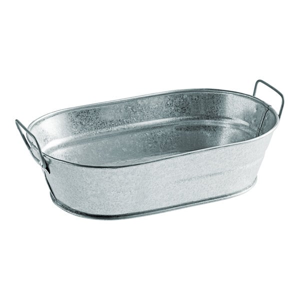 American Metalcraft 8 3/4" x 5 1/2" Galvanized Serving Bowl – item 124MTUB69 image 2