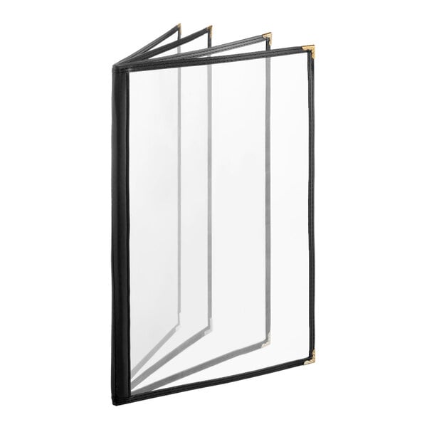 H. Menu Cover w/ Gold Decorative Corners and Gloss Finish – item 759TDD4AG84