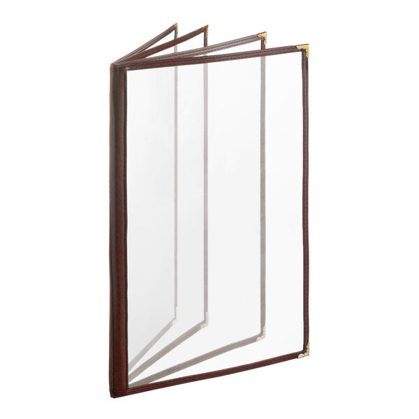 H. Menu Cover w/ Gold Decorative Corners and Gloss Finish – item 759TDD5AG84