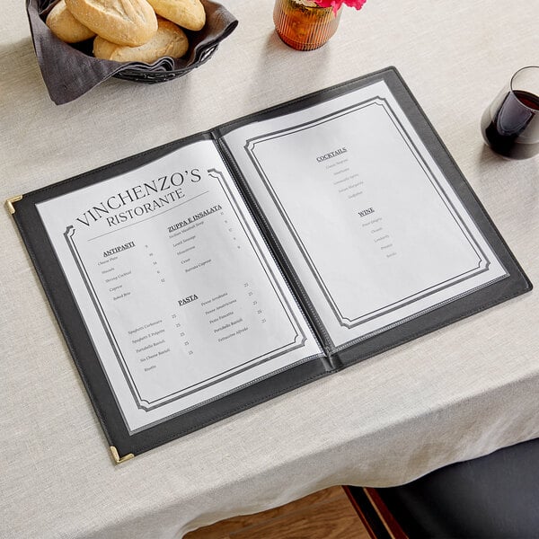 American Metalcraft Securit Classic Menu Holder - Black – item 124MCCRLSBK image 2