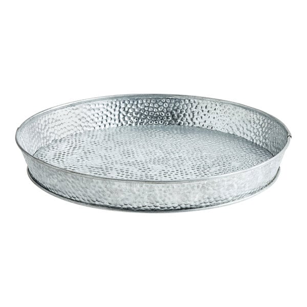Tablecraft GP10 10 1/2" Galvanized Steel Serving Platter – item 808GP10