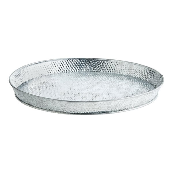 Tablecraft GP12 12" Galvanized Steel Serving Platter – item 808GP12