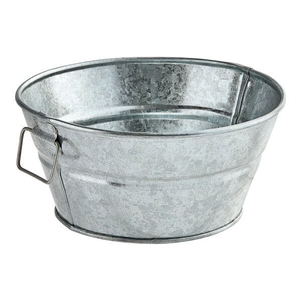 American Metalcraft 6" x 3" Galvanized Tub Serving Bowl – item 124MTUB63 image 2