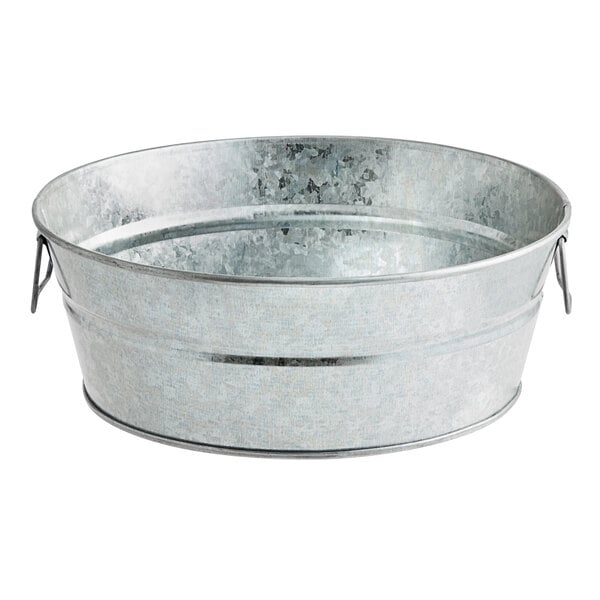 American Metalcraft 9" x 3" Galvanized Tub Serving Bowl – item 124MTUB93 image 2
