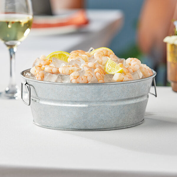 American Metalcraft 9" x 3" Galvanized Tub Serving Bowl – item 124MTUB93