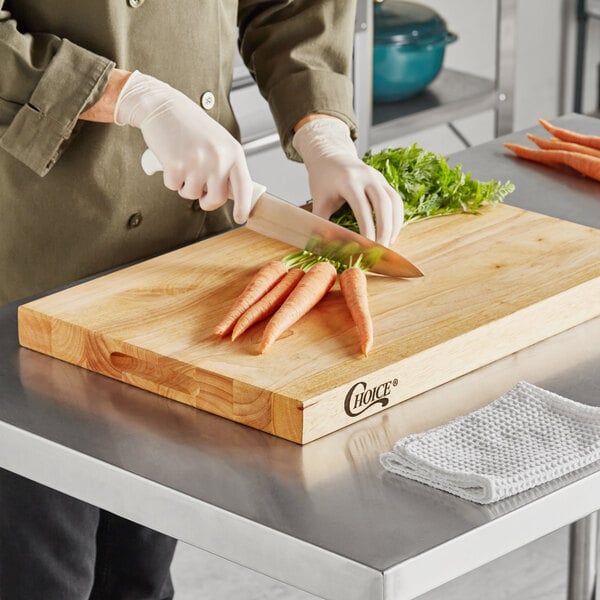 Choice 24" x 16" x 1 3/4" Cutting Board w/ Squared Edges – item 407WCB2416 image 2