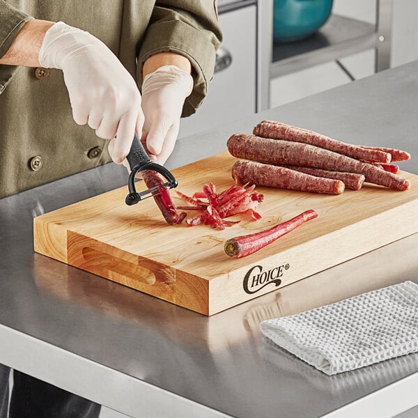 Choice 18" x 12" x 1 3/4" Cutting Board w/ Squared Edges – item 407WCB1812 image 2