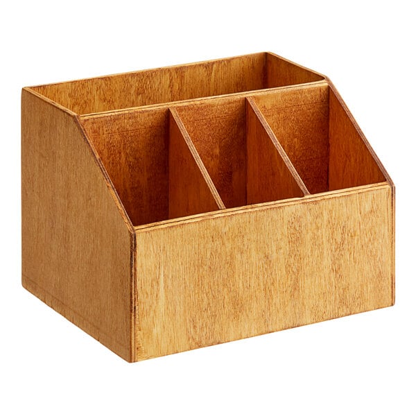 7 1/2" x 6 1/2" Poplar Coffee Condiment Caddy – item 124PWC7