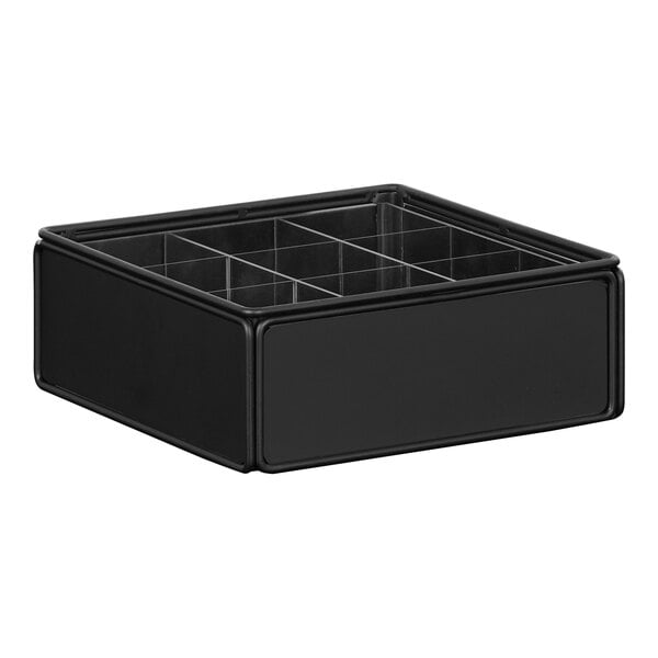 Cal-Mil Black 9-Compartment Metal Condiment Organizer – item 21112370313