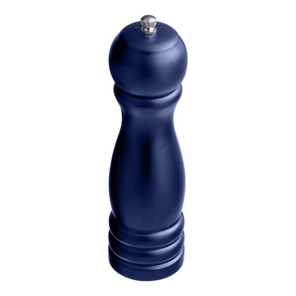 Acopa 8" Matte Dark Blue Wooden Salt / Pepper Mill – item 176PM08DKBLM