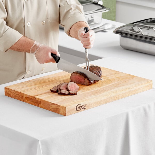 Choice 24" x 18" x 1 3/4" Cutting Board w/ Squared Edges – item 407WCB2418 image 2