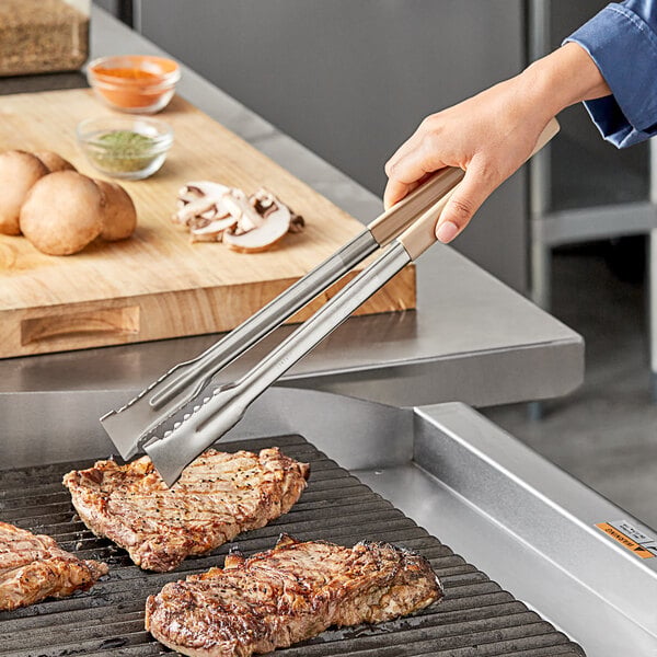 Vollrath 4791660 Tongs w/ Tan Coated Kool-Touch Handle – item 9224791660 image 2