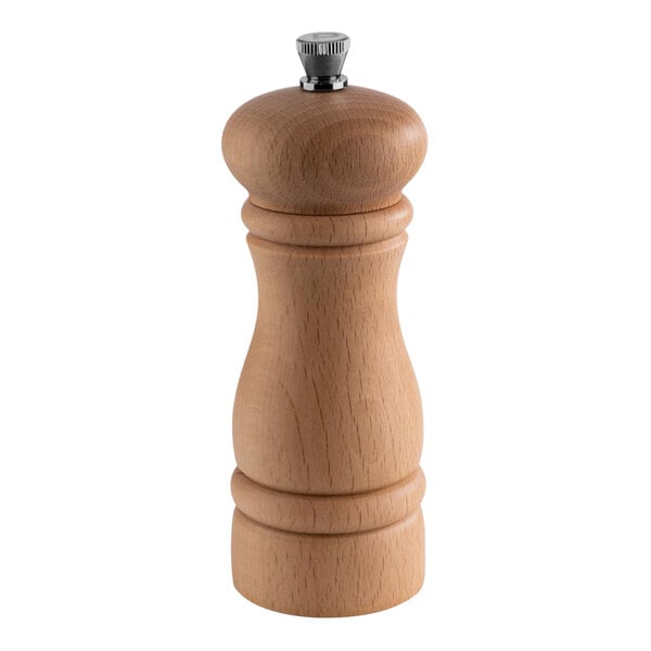 APS 6" Light Beechwood Pepper Mill – item 959APS40570